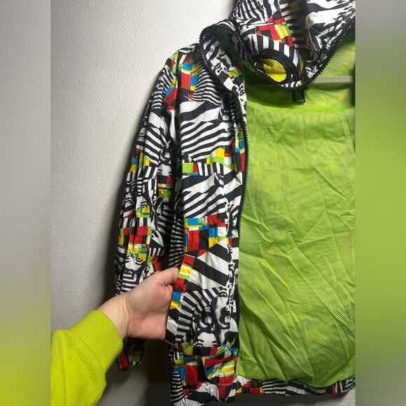 VTG Volcom Trippy Monster Zip Up Jacket Rain Coat Kids small - Picture 4 of 8